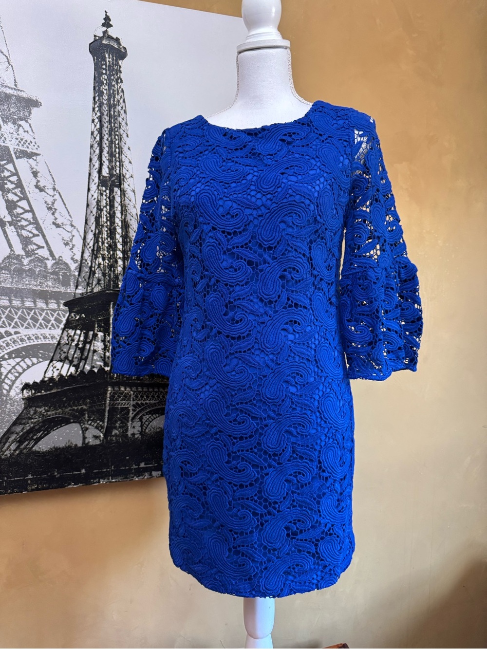 Cynthia Steffe Cobalt Blue Lace Mini Dress